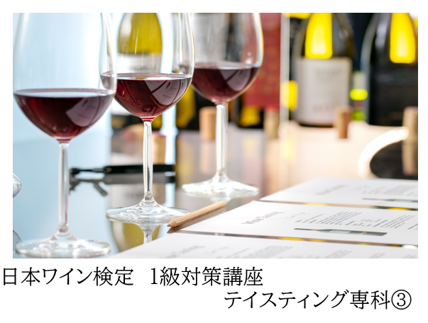 日本ワイン検定　1級対策講座 「テイスティング専科パターン③」赤白MIX